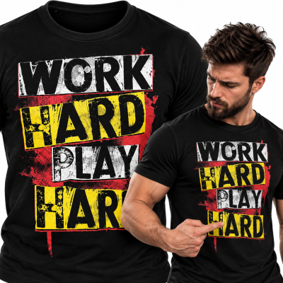 KOSZULKA NA SIŁOWNIĘ WORK HARD 2
